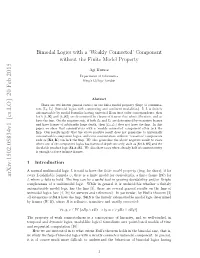 Bimodal Logics with Aweakly Connected'component Without The