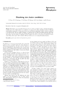 Dissolving Star Cluster Candidates