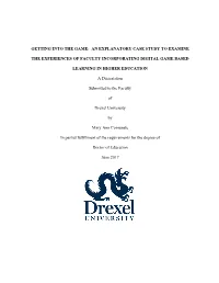 Getting Into the Game: an Explanatory Case Study to Examine