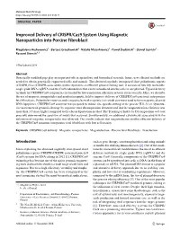 Improved Delivery of CRISPR/Cas9 System Using Magnetic Nanoparticles Into Porcine Fibroblast