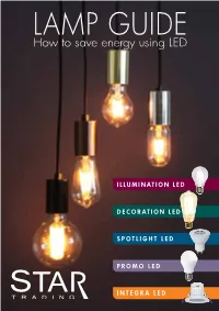 LAMP GUIDE How to Save Energy Using LED