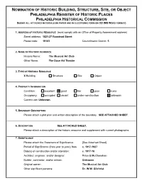 Nomination of Historic Building, Structure, Site, Or Object