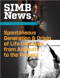Spontaneous Generation & Origin of Life Concepts from Antiquity to The