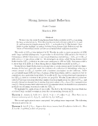 Strong Inverse Limit Reflection
