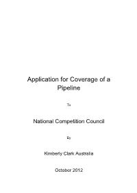 Application for Coverage of the South Eastern Pipeline System Under The