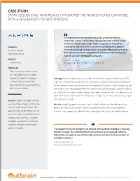 Case Study : Story Sequencing: How Renault Promoted the Newest Alpine Car Model with a Sequenced Content Strategy
