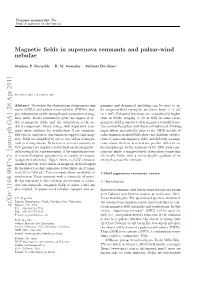 Magnetic Fields in Supernova Remnants and Pulsar-Wind Nebulae
