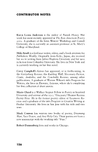Contributor Notes
