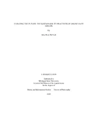 Curating the Future : the Sustainability Practices of Online Hate Groups