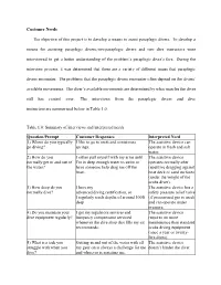 Customer Needs the Objective of This Project Is to Develop a Means
