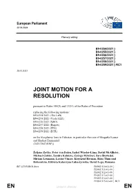 En En Joint Motion for a Resolution