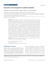 Evaluation and Management of Patellar Instability