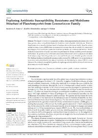 Exploring Antibiotic Susceptibility, Resistome and Mobilome Structure of Planctomycetes from Gemmataceae Family