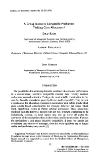 Group Incentive Compatible Mechanism Yielding Core Allocations*