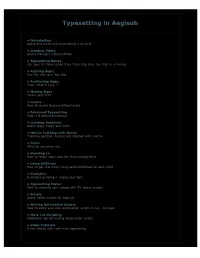 Typesetting in Aegisub