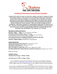 Academy Performance Group Theatre Company
