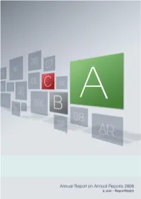 Annual Report on Annual Reports 2008