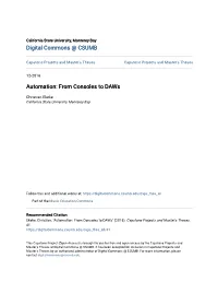 Automation: from Consoles to Daws