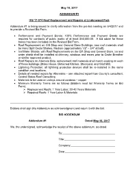 May 10, 2017 ADDENDUM #1 IFB 17-074 Roof Replacement And