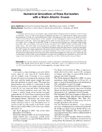 Numerical Simulations of Three Nor'easters