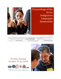 Proceedings of the Arctic Indigenous Languages Symposium