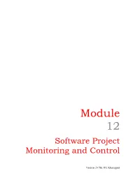Software Project Monitoring and Control