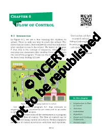Chapter 6 Flow of Control