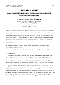 Dual Characterization of the Dieudonne-Schwartz Theorem on Bounded Sets