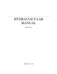 Hydraulics Lab Manual