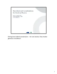 Non-Electrical Considerations for Electrical Rooms