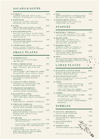 Plural Desert & Dinner Menu