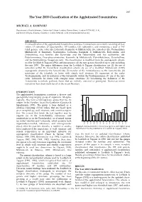 The Year 2000 Classification of the Agglutinated Foraminifera