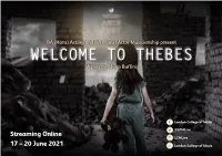 UWL LCM Welcome to Thebes Programme 2021