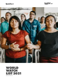 World Watch List 2021 Report Wwl 2021Report Contents