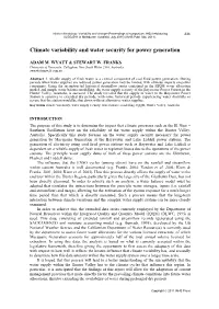 Climate Variability and Water Security for Power Generation