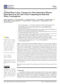 Global Water Crisis: Concept of a New Interactive Shower Panel Based on Iot and Cloud Computing for Rational Water Consumption