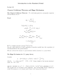 Goldstone Theorem, Higgs Mechanism