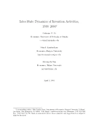 Inter-State Dynamics of Invention Activities, 1930–2000∗