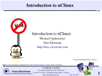 Introduction to Uclinux