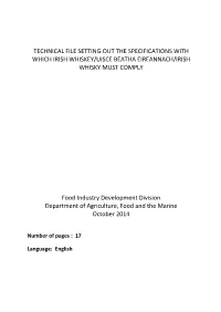 Irish Whiskey Technical File