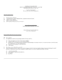 SCHEDULE 14A INFORMATION PROXY STATEMENT PURSUANT to SECTION 14(A) of the SECURITIES EXCHANGE ACT of 1934