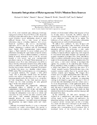 Semantic Integration of Heterogeneous NASA Mission Data Sources