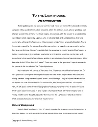 To the Lighthouse: an Introduction
