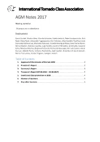 AGM Notes 2017