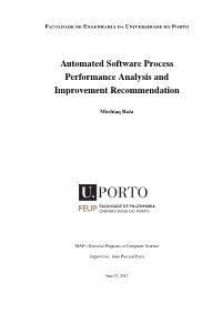 Automated Software Process Performance Analysis and Improvement Recommendation