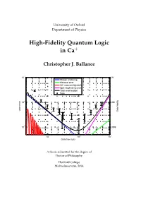 High-Fidelity Quantum Logic in Ca+