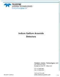 Indium Gallium Arsenide Detectors