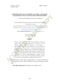 Approximation of Logarithm, Factorial and Euler- Mascheroni Constant Using Odd Harmonic Series