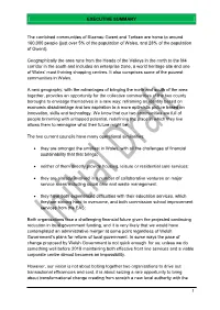 EXECUTIVE SUMMARY the Combined Communities of Blaenau