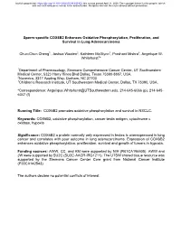Sperm-Specific COX6B2 Enhances Oxidative Phosphorylation, Proliferation, and Survival in Lung Adenocarcinoma